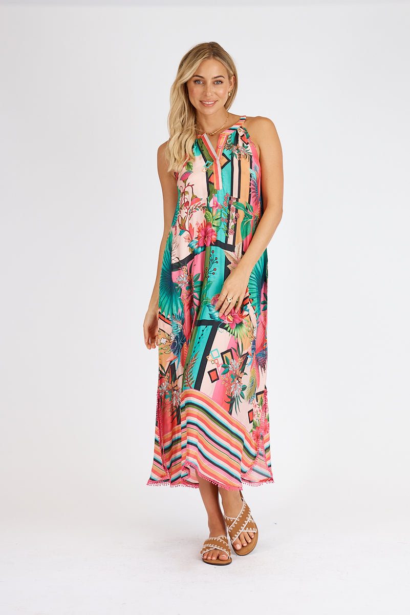 Jamison Maxi Dress - Melon – Eumundi Style