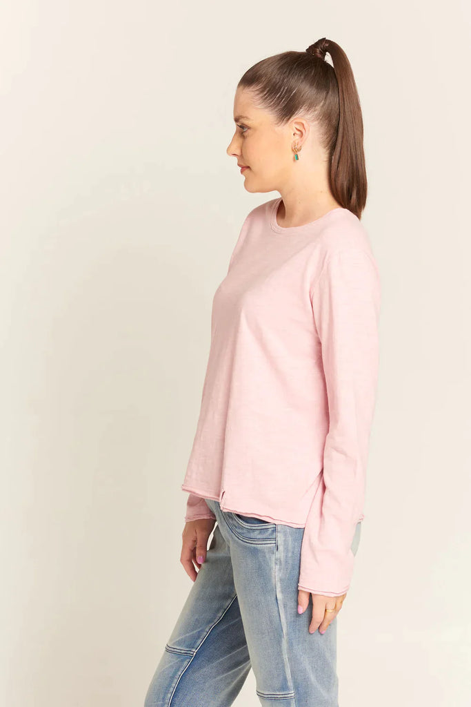 Alexis Long Sleeve Tee in Soft Pink - EumundiStyle