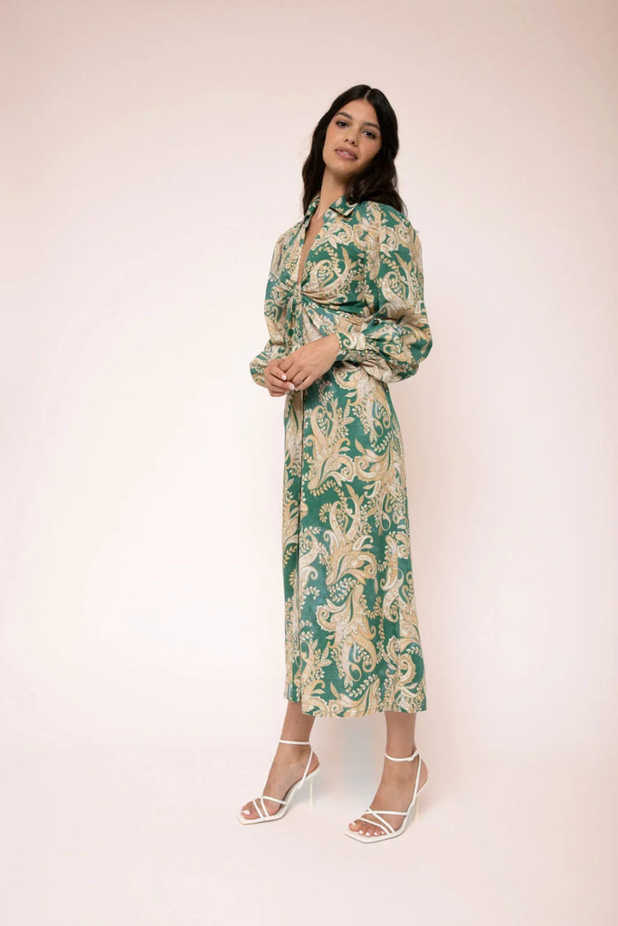 Arabella Midi Dress - Ivy Paisley - EumundiStyle