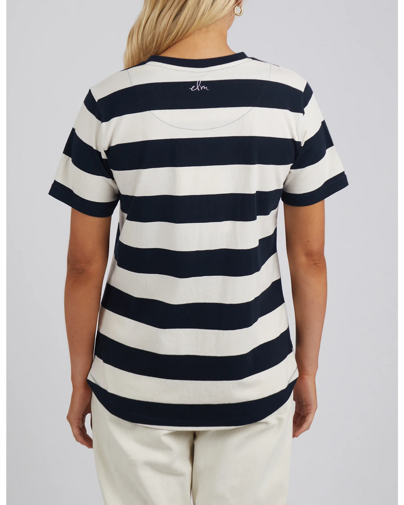 Carpe Diem SS Tee - Navy/Cream - EumundiStyle