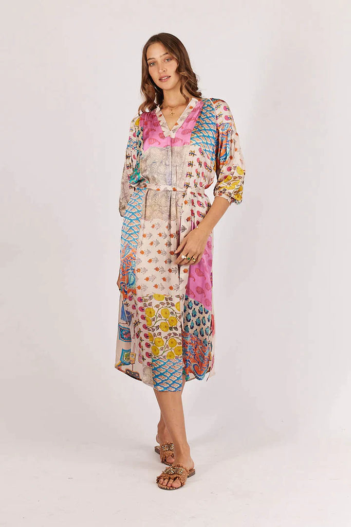 Chinois Maxi Dress - Multi - EumundiStyle