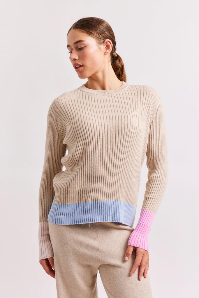 Eclaire Cotton Cashmere Top in Vellum - EumundiStyle