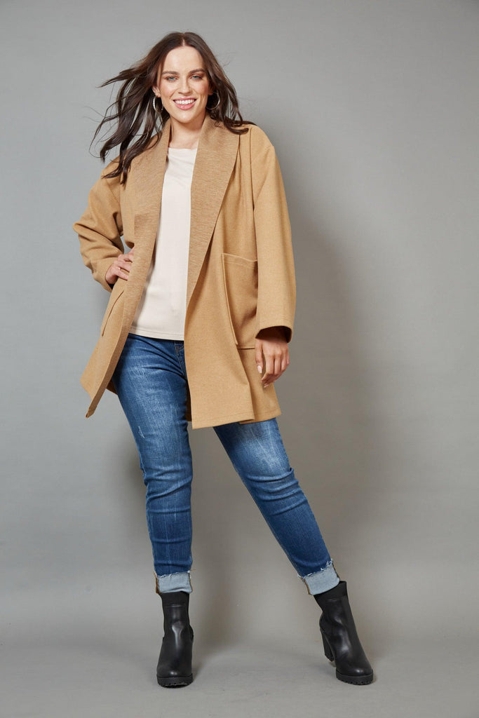 Klein Duster Coat in Camel - EumundiStyle