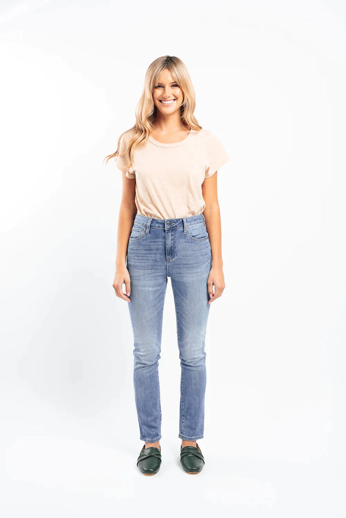 Long Frankie High Rise Jean - Waterfall - EumundiStyle