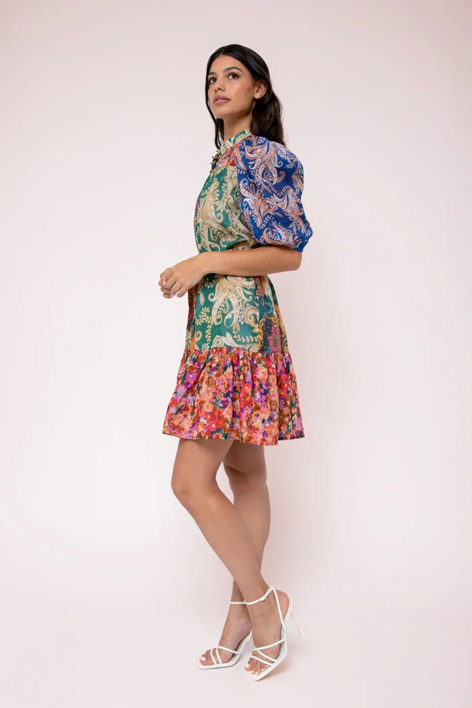 Matilda Mini Shirt Dress - Multi - EumundiStyle