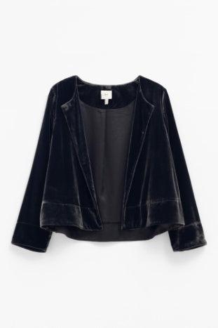 Metti Velvet Jacket in Charcoal - EumundiStyle