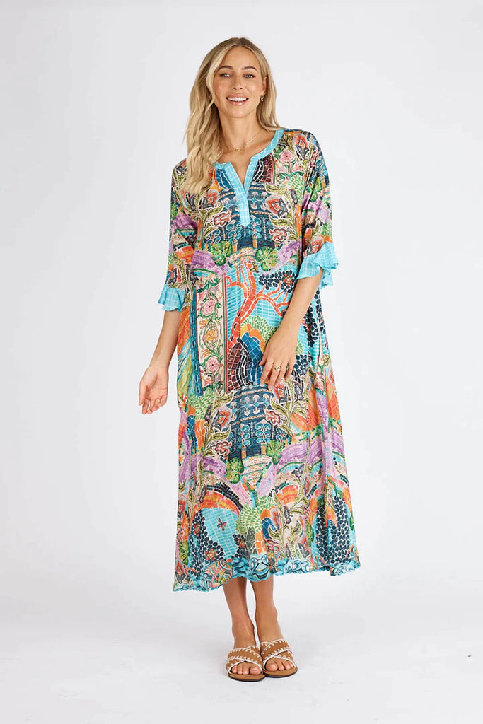 Mosaic Maxi Dress - Print - EumundiStyle