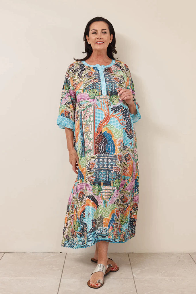 Mosaic Maxi Dress - Print - EumundiStyle