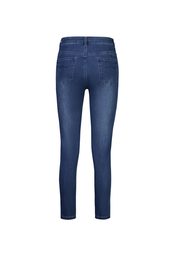 Skinny Leg Ankle Grazer Jean in Blue Denim - EumundiStyle